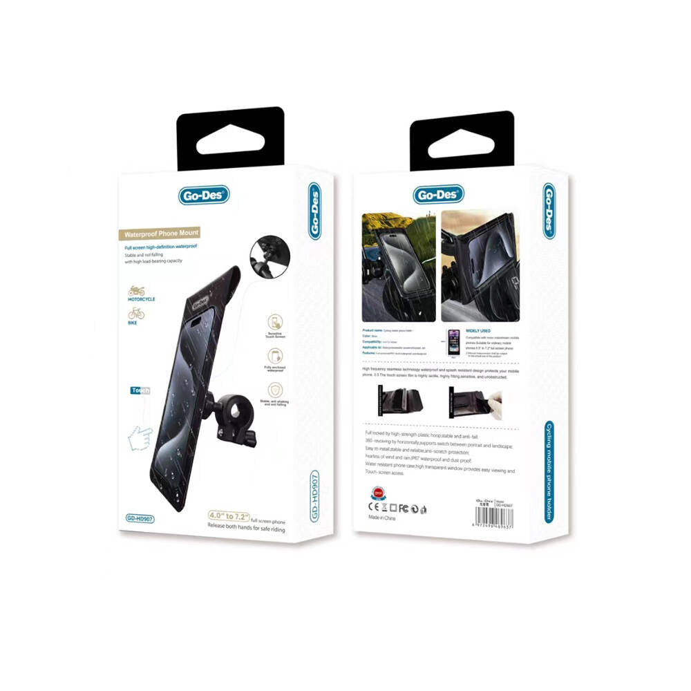 Go-Des GD-HD907 Su Geçirmez Tasarımlı Bisiklet ve Motosiklet Telefon Tutucu - 2 Go-Des GD-HD907 Su Geçirmez Tasarımlı Bisiklet ve Motosiklet Telefon Tutucu - 2